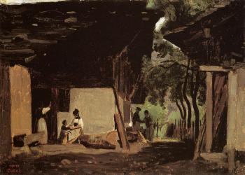 Jean-Baptiste-Camille Corot : Entrance to a Chalet in the Bernese Oberland